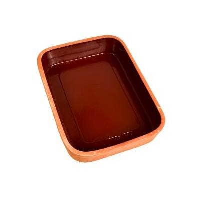 Handmade Terracotta Glazed Clay Rectangle Tray