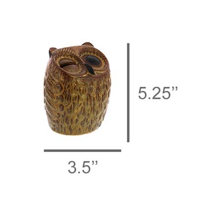 Owl Bank, Ceramic - Brown
