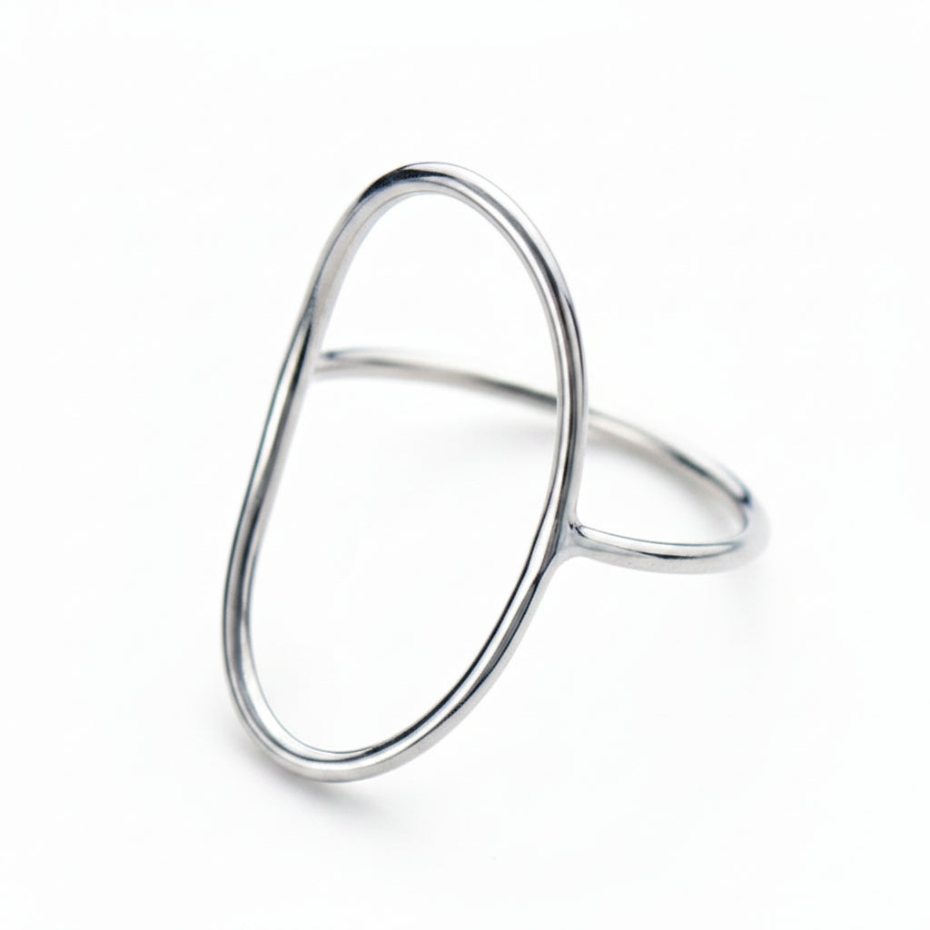 Sterling Silver Open Oval Ring
