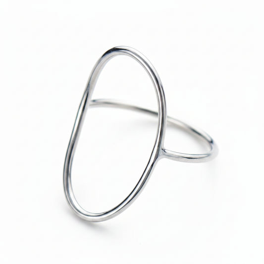 Sterling Silver Open Oval Ring