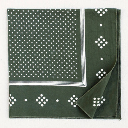 Olive Polka Dot Bandana