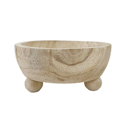 Paulownia Wood Footed Bowl