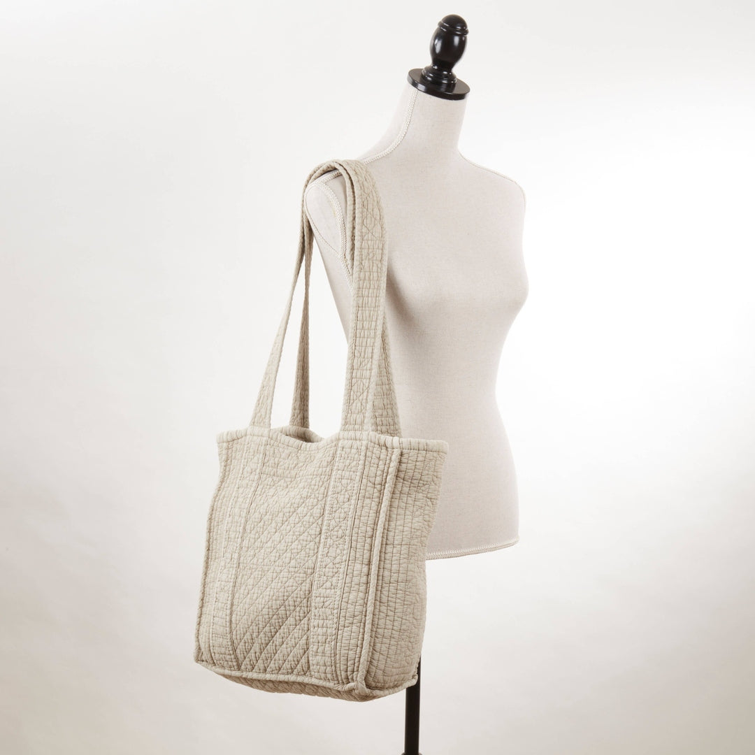 Soft Cotton Quilted Tote Bag