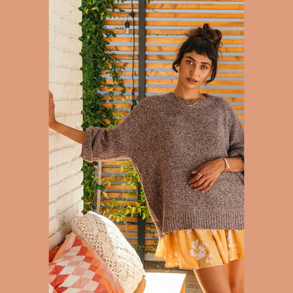 Crew neck Drop Shoulder Relax Fit Sweater