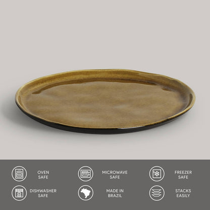 Bio Stoneware Amber Dessert Plate