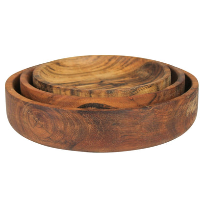 Acacia Wood Bowl Set