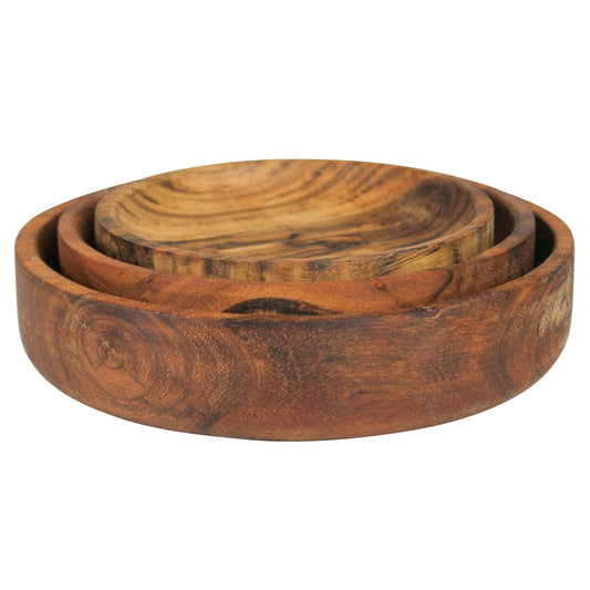Acacia Wood Bowl Set