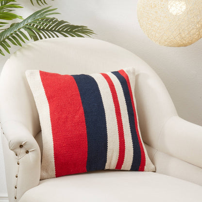 American Dream Stripe Throw Pillow – Americana Accent Pillow