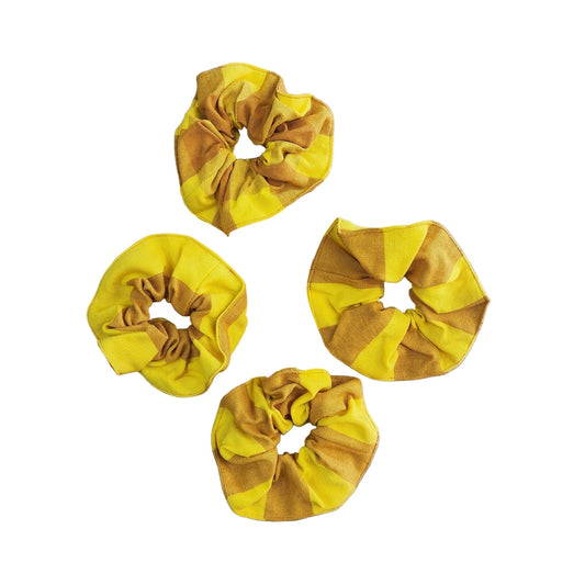 Cotton Scrunchie - Lemon & Mustard