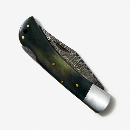 Dyed Bone Folding Knife