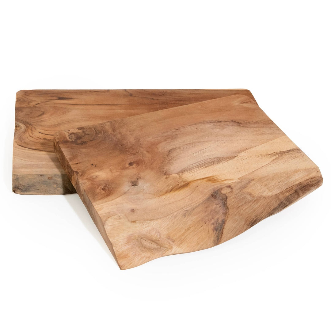 Live Edge Teak Slice Charcuterie Board: Small
