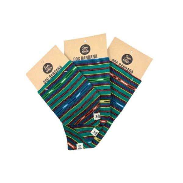 Saguaro Sunset Dog Bandana – Handwoven Desert-Inspired Cotton from Guatemala