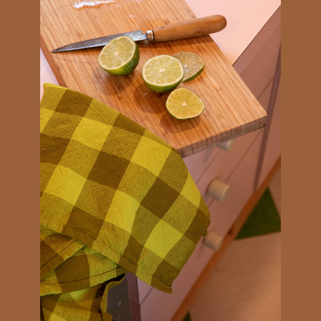 Big Gingham Napkin Pair - Limon
