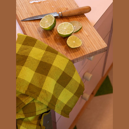 Big Gingham Napkin Pair - Limon