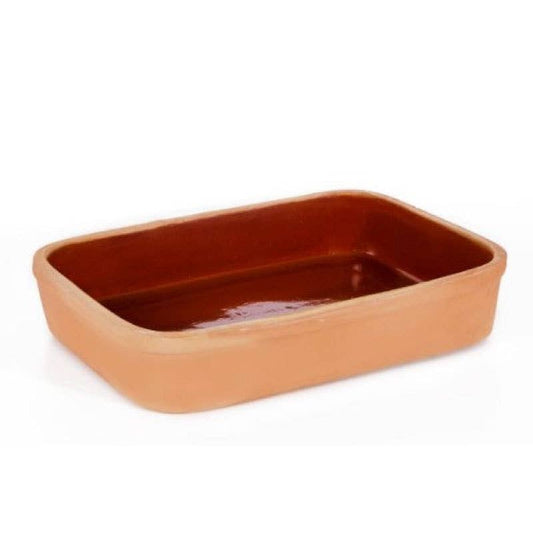 Handmade Terracotta Glazed Clay Rectangle Tray