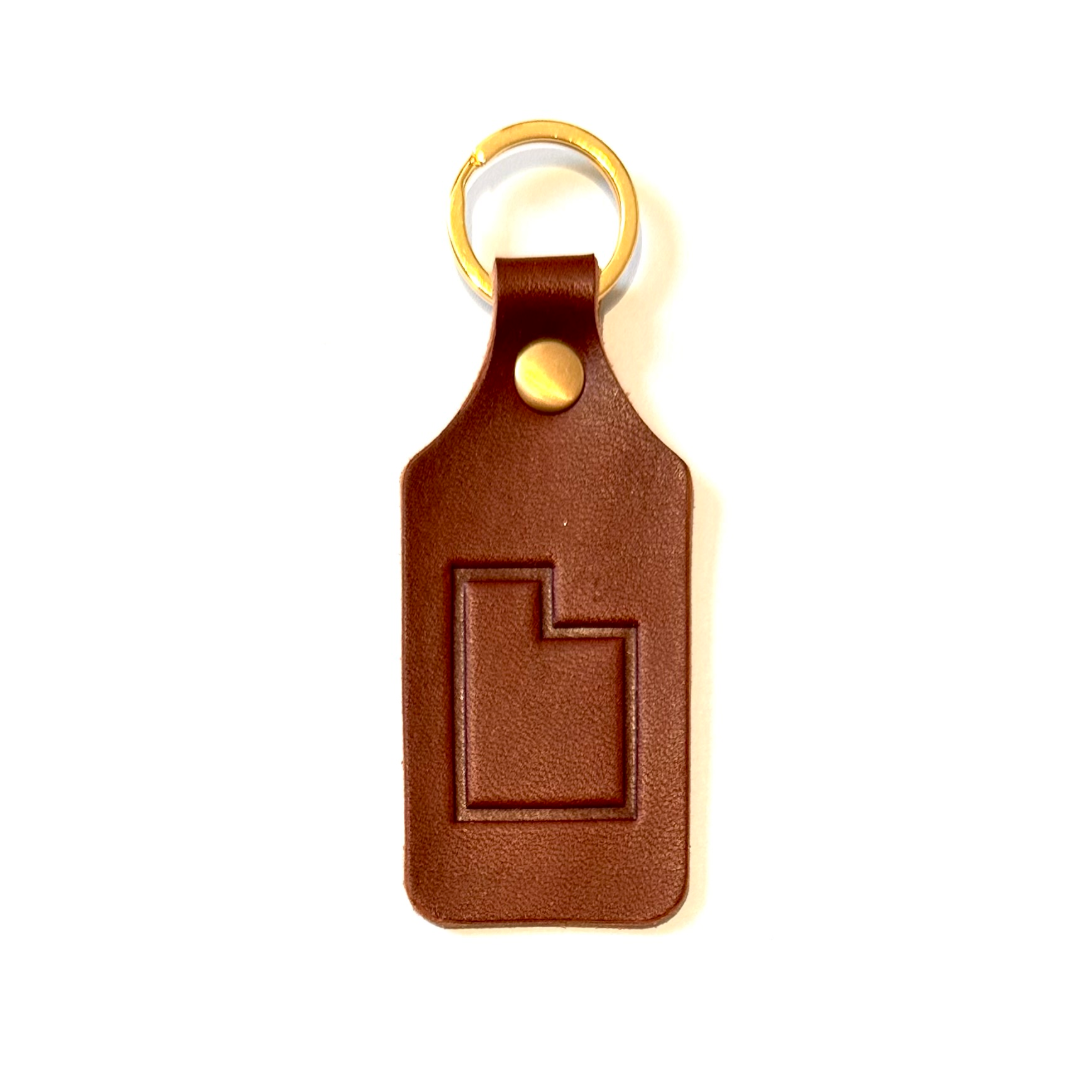 Utah Leather Keychain