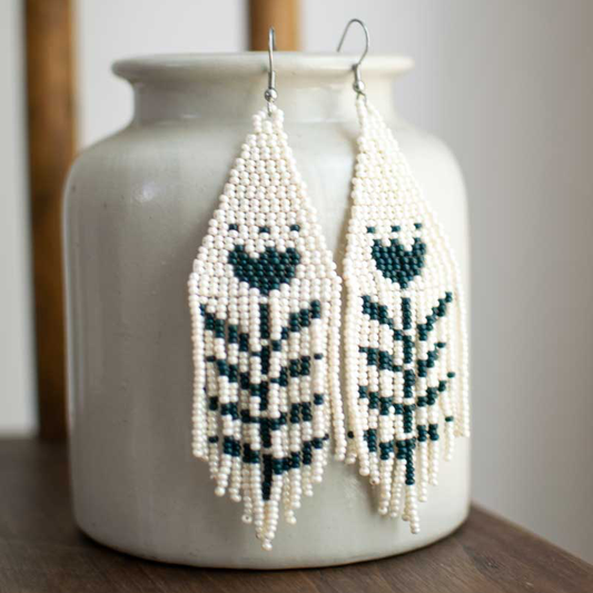 Flor - Fair Traded Beaded Fringe Earrings