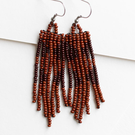 Sienna - Fair Traded Beaded Fringe Earrings