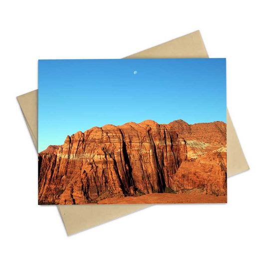 Moon Over Snow Canyon Notecard