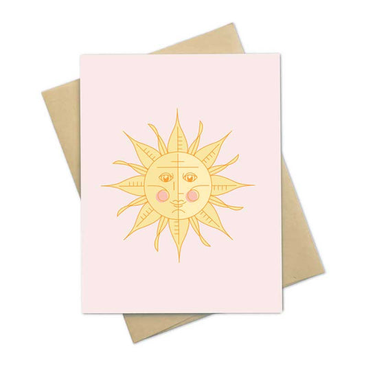 Sun Face Notecard