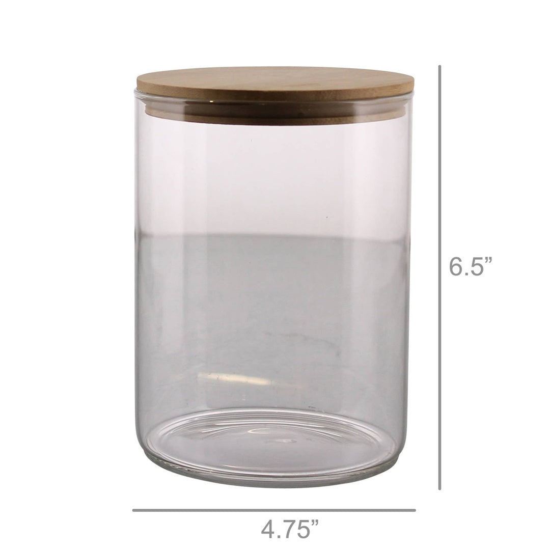 Glass Canister with Wood Lid