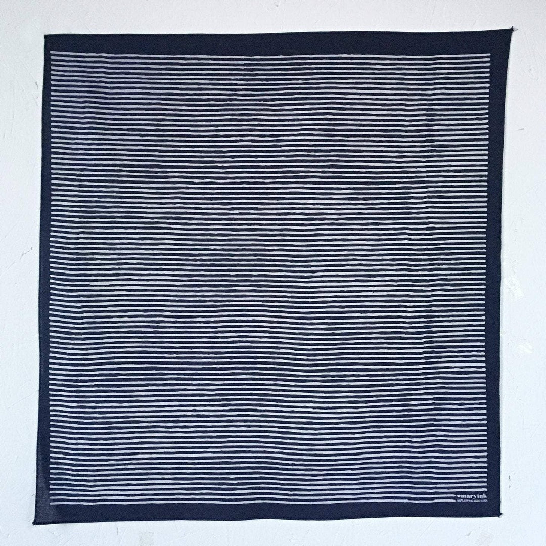 Navy Striped Bandana