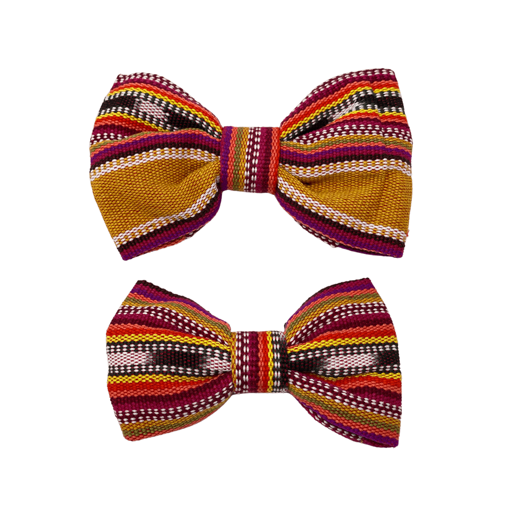 Summer Hat (burnt orange) Dog / Pet Bow Tie- fair Trade + artisan made