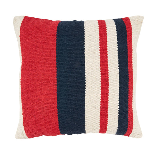 American Dream Stripe Throw Pillow – Americana Accent Pillow