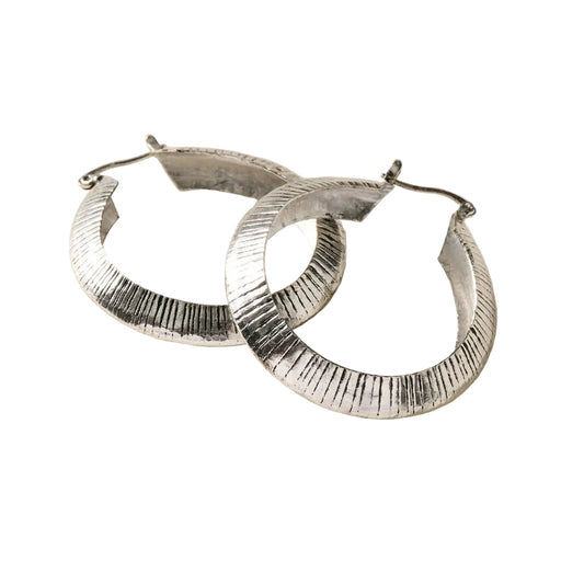 Mira Etched Hoop Earrings