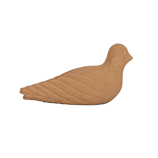 Marisol Sitting Bird Figure Natural Terracotta