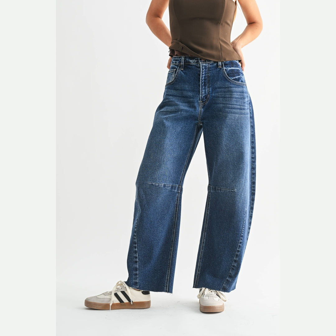 DK Barrel Jean with Knee Seams
