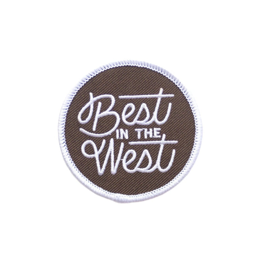 Best in the West Embroidered Iron on Patch