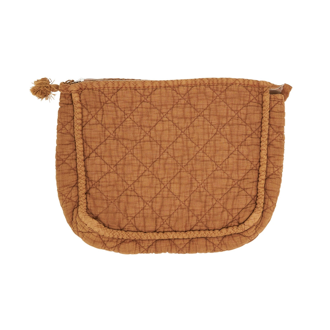 Soft Cotton Quilted Cosmetic Bag