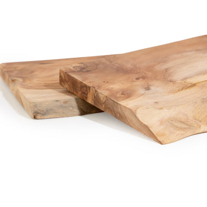 Live Edge Teak Slice Charcuterie Board: Small