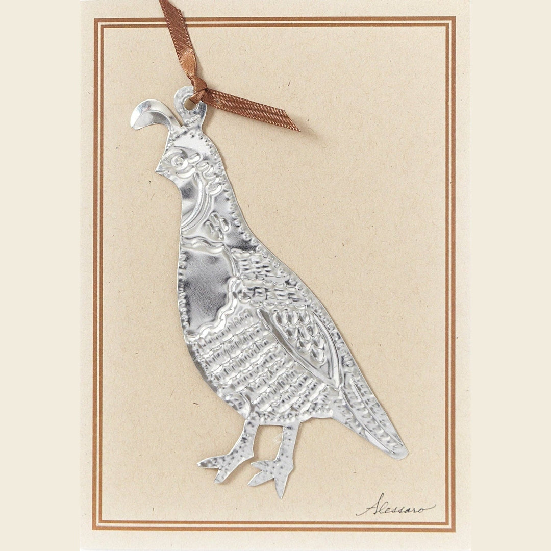 Quail Keepsake Ornament on Greeting Card