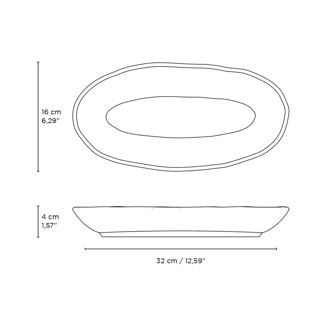 Dijon Oval Serving Platter 12.6” Set of 4