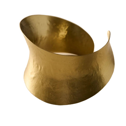 Varsha Hammered Brass Cuff Bracelet