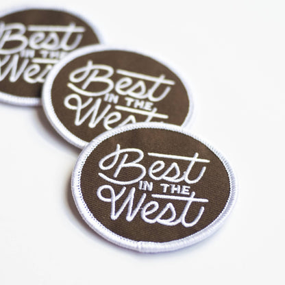 Best in the West Embroidered Iron on Patch