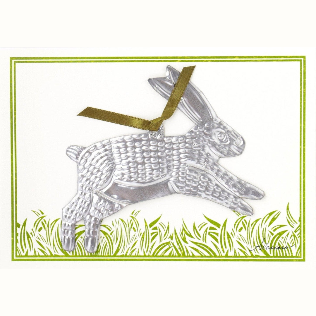 Rabbit Keepsake Ornament on Greeting Card