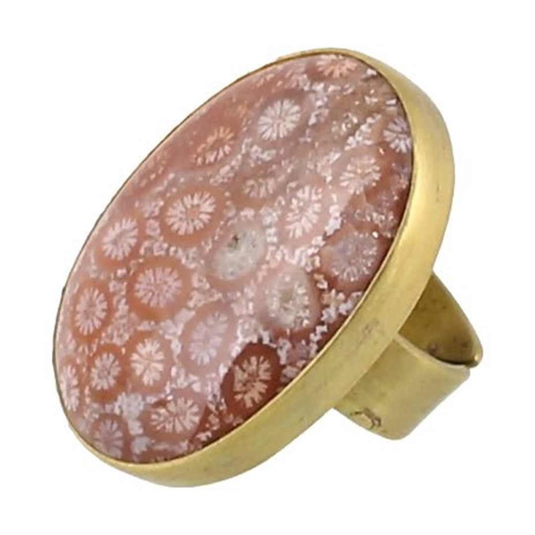 Fossilized Coral Ring - Field Study