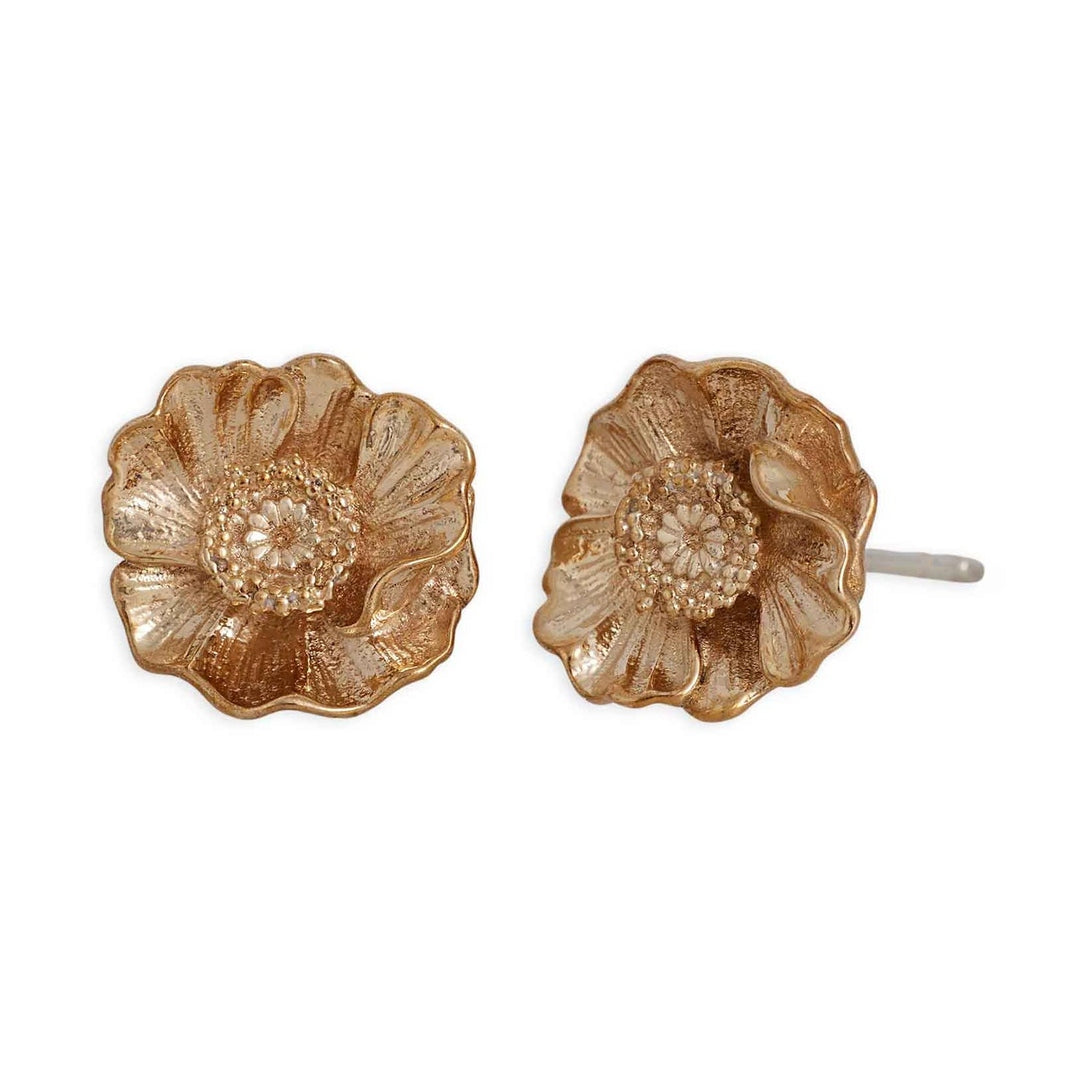 Tiny Poppy Flower Earrings