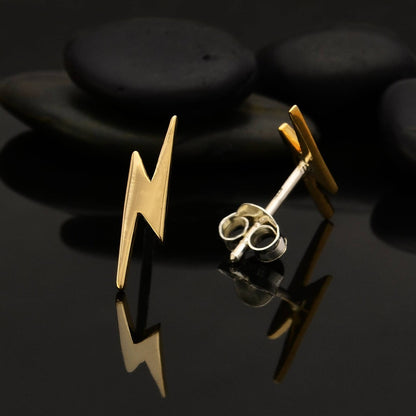 Tiny Lightning Bolt Earrings