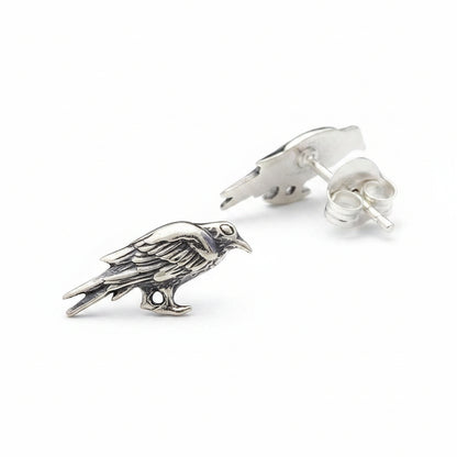 Tiny Raven Earrings