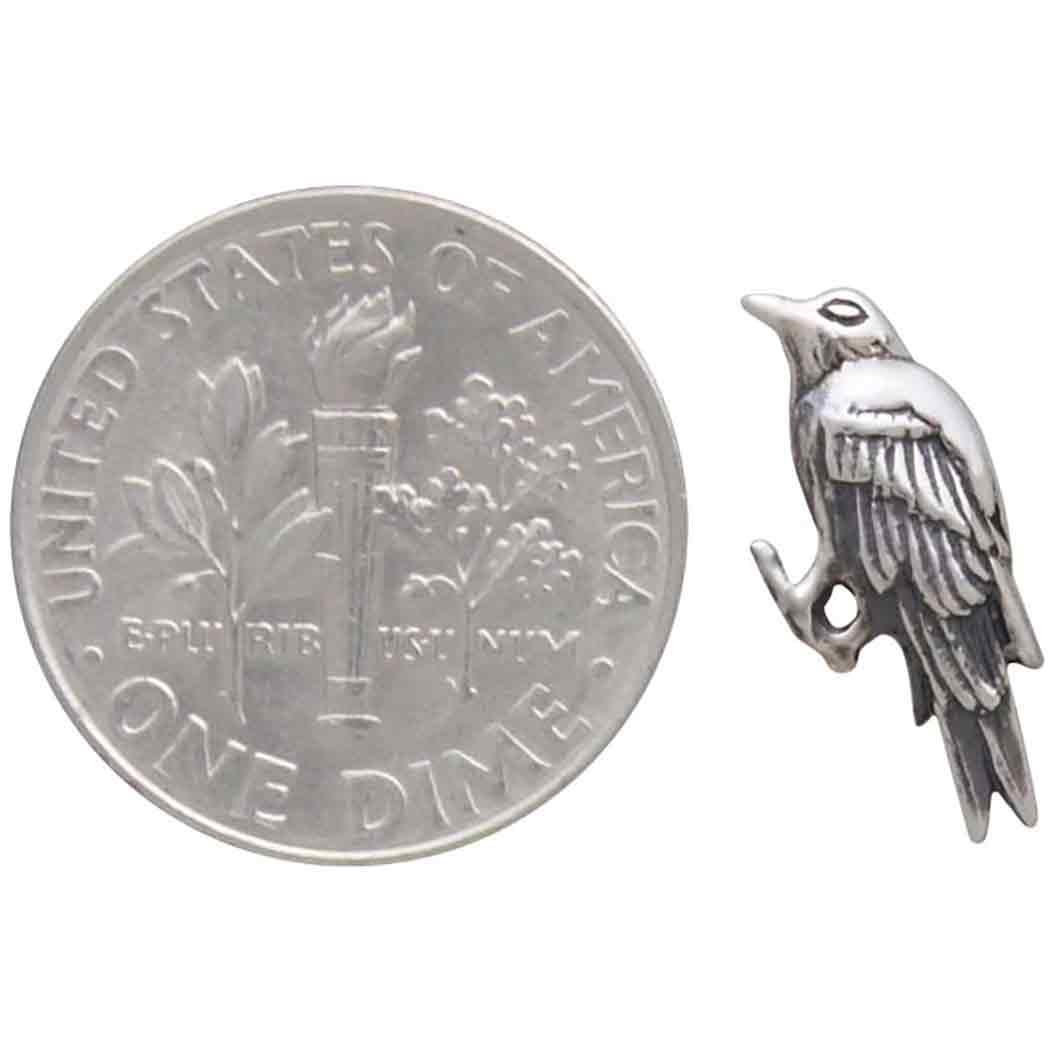 Tiny Raven Earrings