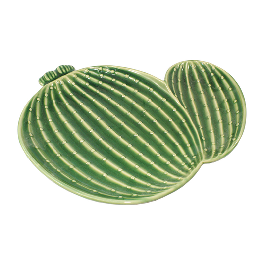 Ceramic Barrel Cactus Serving Tray