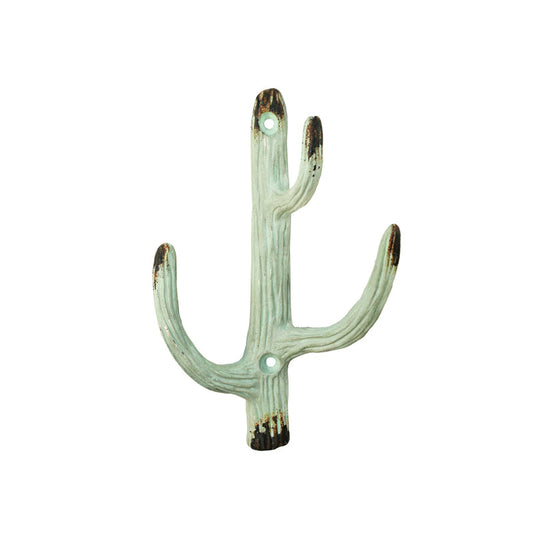 Green Saguaro Cactus Wall Hook