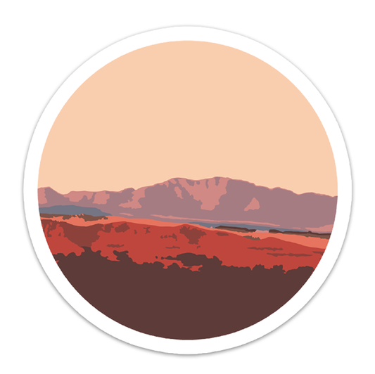 View of Pine Valley Mountain Utah Vinyl Sticker