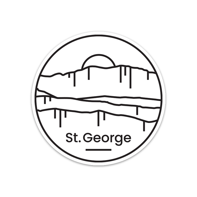 St. George Line Art Vinyl Sticker – Mojave | General Store | Desert ...