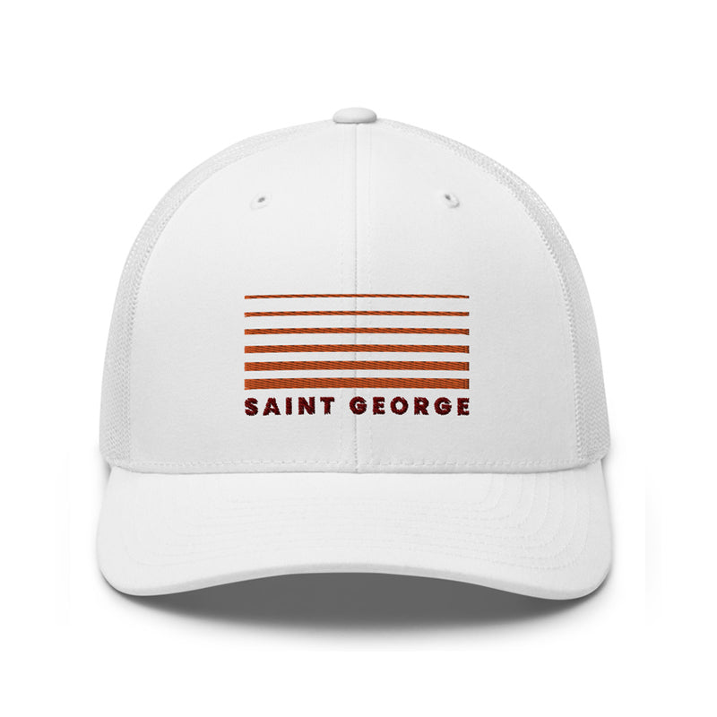 Saint George Simple Sunset Retro Trucker Hat