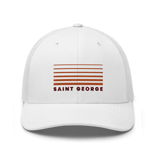 Saint George Simple Sunset Retro Trucker Hat